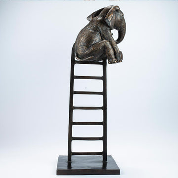 Elephant Up High (Bronze Sculpture)
