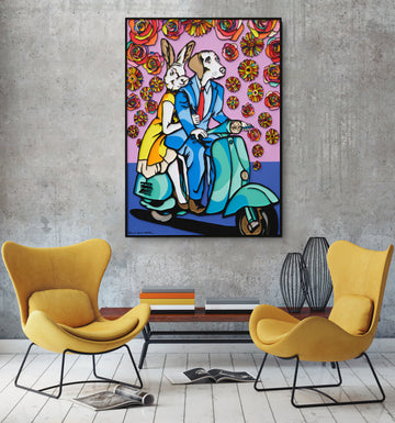 They Were Riding Together in Paradise (Original Painting)