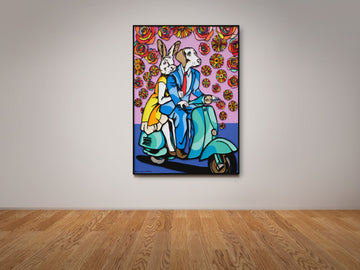 They Were Riding Together in Paradise (Original Painting)