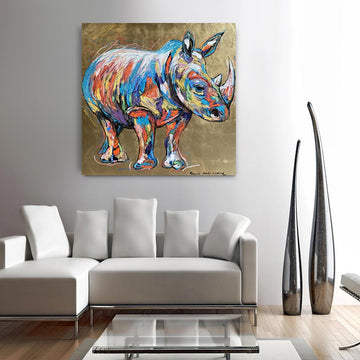 The rhino was always golden (Original Painting)