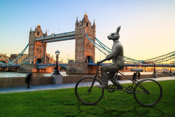 He hopped on two wheels and saw the world (Bronze Sculpture)