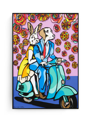 They Were Riding Together in Paradise (Original Painting)