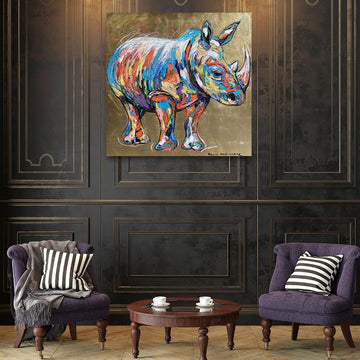 The rhino was always golden (Original Painting)