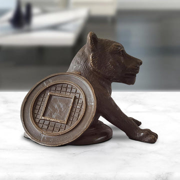 Lion Comes Into a Better Tomorrow (Bronze Sculpture, Pocket Size)