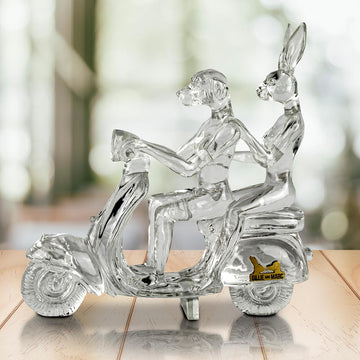 Lolly happy mini vespa riders (Clear Resin Sculpture)