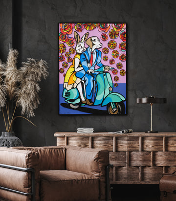 They Were Riding Together in Paradise (Original Painting)