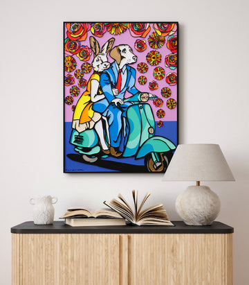 They Were Riding Together in Paradise (Original Painting)