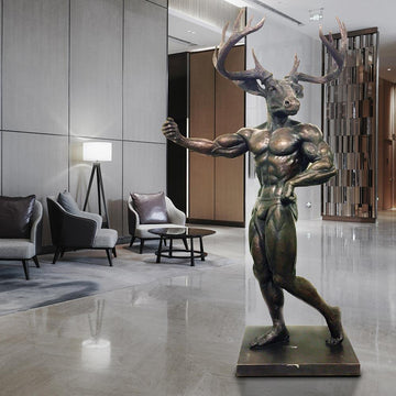 The Celebrity Animal - Arnie Stag Schwarzenegger (Bronze Sculpture)