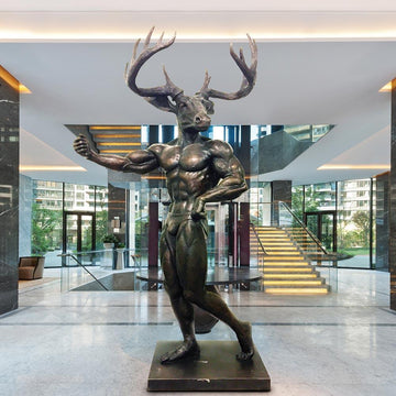 The Celebrity Animal - Arnie Stag Schwarzenegger (Bronze Sculpture)