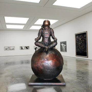 Meditating Astronaut (Bronze Sculpture)