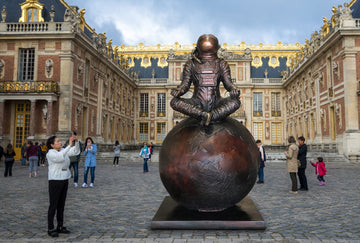 Meditating Astronaut (Bronze Sculpture)