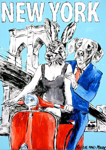 Brooklyn Bridge NYC with love Dogman and Rabbitgirl