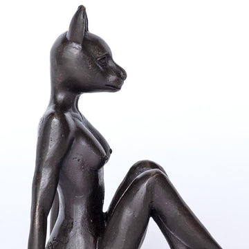 Catwoman Thinks Big (Bronze Sculpture, Pocket Size)