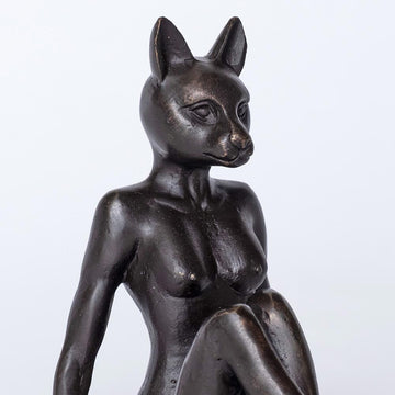 Catwoman Thinks Big (Bronze Sculpture, Pocket Size)