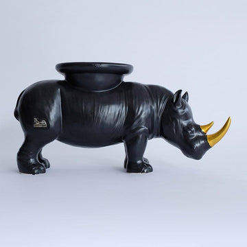 He was stronger than he thought (Ceramic Candle/Plant Holder Resin Sculpture)