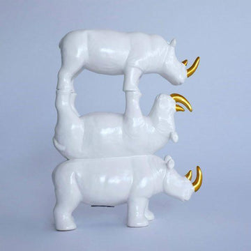 They were the last three and loved staying close to each other (Ceramic Sculpture)