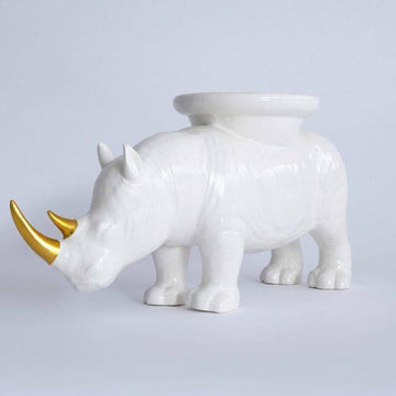 He was stronger than he thought (Ceramic Candle/Plant Holder Resin Sculpture)