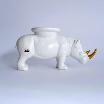 He was stronger than he thought (Ceramic Candle/Plant Holder Resin Sculpture)