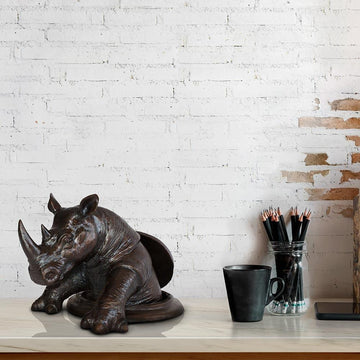 Come Out Now, Rhino (Bronze Sculpture, Small)