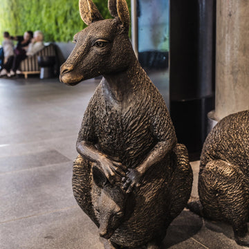 Swamp Wallaby Family (Bronze Sculpture)