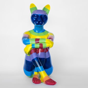Rainbow Lost Cat (Fibreglass Sculpture)