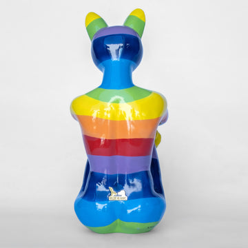 Rainbow Lost Cat (Fibreglass Sculpture)
