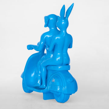 Vespa Riders (Resin Sculpture)