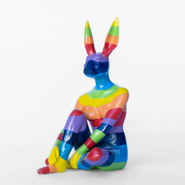 Rainbow Rabbitwoman (Resin Sculpture)