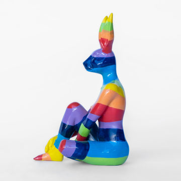 Rainbow Rabbitwoman (Resin Sculpture)