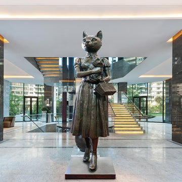 The Celebrity Animal & Dorothy Catgirl (Bronze Sculpture)