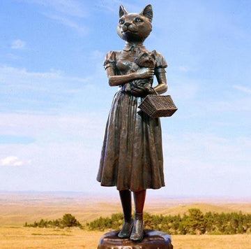 The Celebrity Animal & Dorothy Catgirl (Bronze Sculpture)