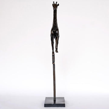 Giraffe reaches new heights (Bronze Sculpture)