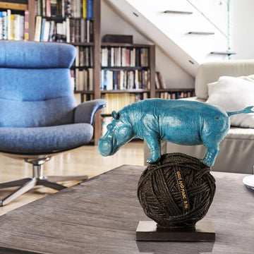 He loved balancing on the circus ball (Bronze Sculpture)