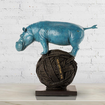 He loved balancing on the circus ball (Bronze Sculpture)