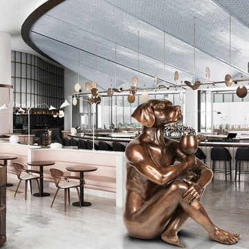 He Loved His Full Bodied Red (Bronze Sculpture)