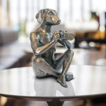 He Loved Taking Black and White as It Was More Artistic (Bronze Sculpture)