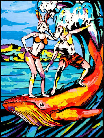 He loved to do things on a large scale and she agreed (Original Painting)