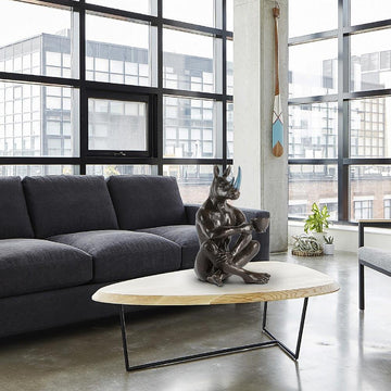 He Only Drank Long Blacks - Sometimes Up to 5 a Day (Bronze Sculpture)