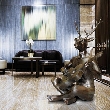 He Played His Own Songs Plus a Few Beatles Hits (Bronze Sculpture)