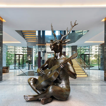 He Played His Own Songs Plus a Few Beatles Hits (Bronze Sculpture)