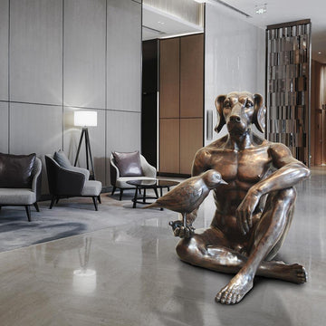 He Thought They Were Unusual Friends (Bronze Sculpture)