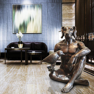 He Thought They Were Unusual Friends (Bronze Sculpture)