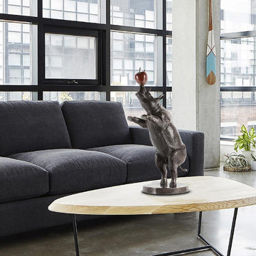 He Was a Rhino of Many Talents and Loved Apples (Bronze Sculpture)