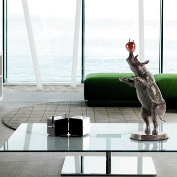 He Was a Rhino of Many Talents and Loved Apples (Bronze Sculpture)