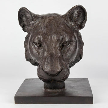 Gahiji the African Lioness Was a Face of the Wild (Bronze Sculpture)