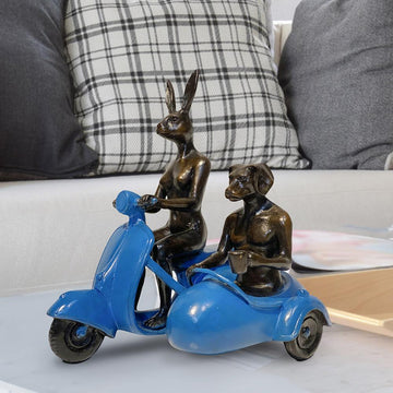 They Rode Side by Side for the Long Run (Bronze Sculpture, Miniature Collection)