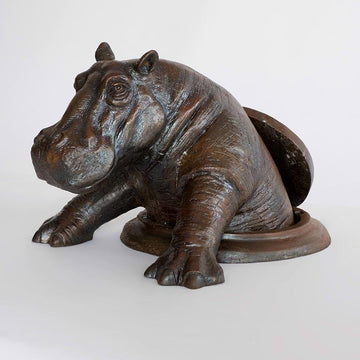 Come out now, Hippo (Bronze Sculpture, Small)