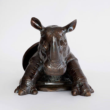 Come Out Now, Rhino (Bronze Sculpture, Small)