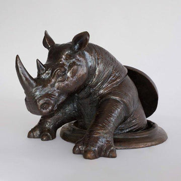 Come Out Now, Rhino (Bronze Sculpture, Small)