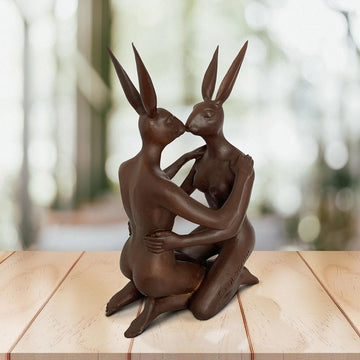 She Was in Love with Her Better Self Every Day (Bronze Sculpture, Miniature Collection)